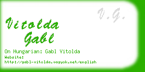 vitolda gabl business card